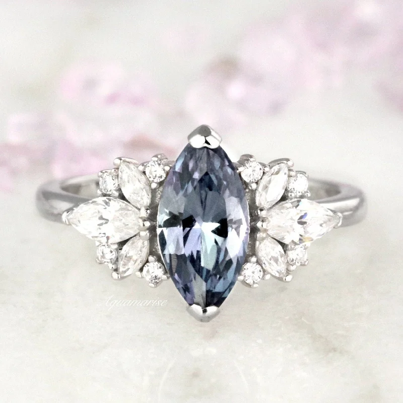 Adeline Alexandrite Ring- Sterling Silver
