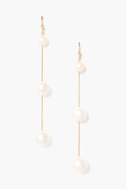 Tiered Floating Pearl Earrings