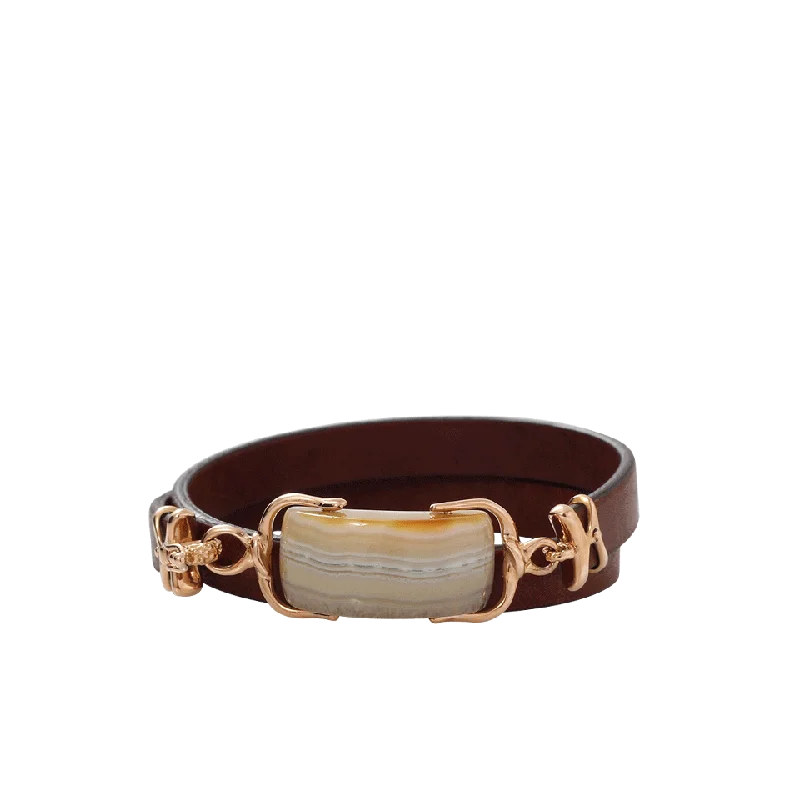 Banded Agate Wrap Bracelet
